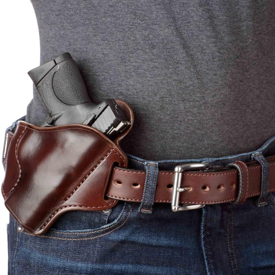 Miniatura 5 de Bullhide Belts - Cinturón de cuero para hombre, trabajo cosido de cuero de grano completo, cinturón de transporte CCW, 1.50 pulgadas de ancho,