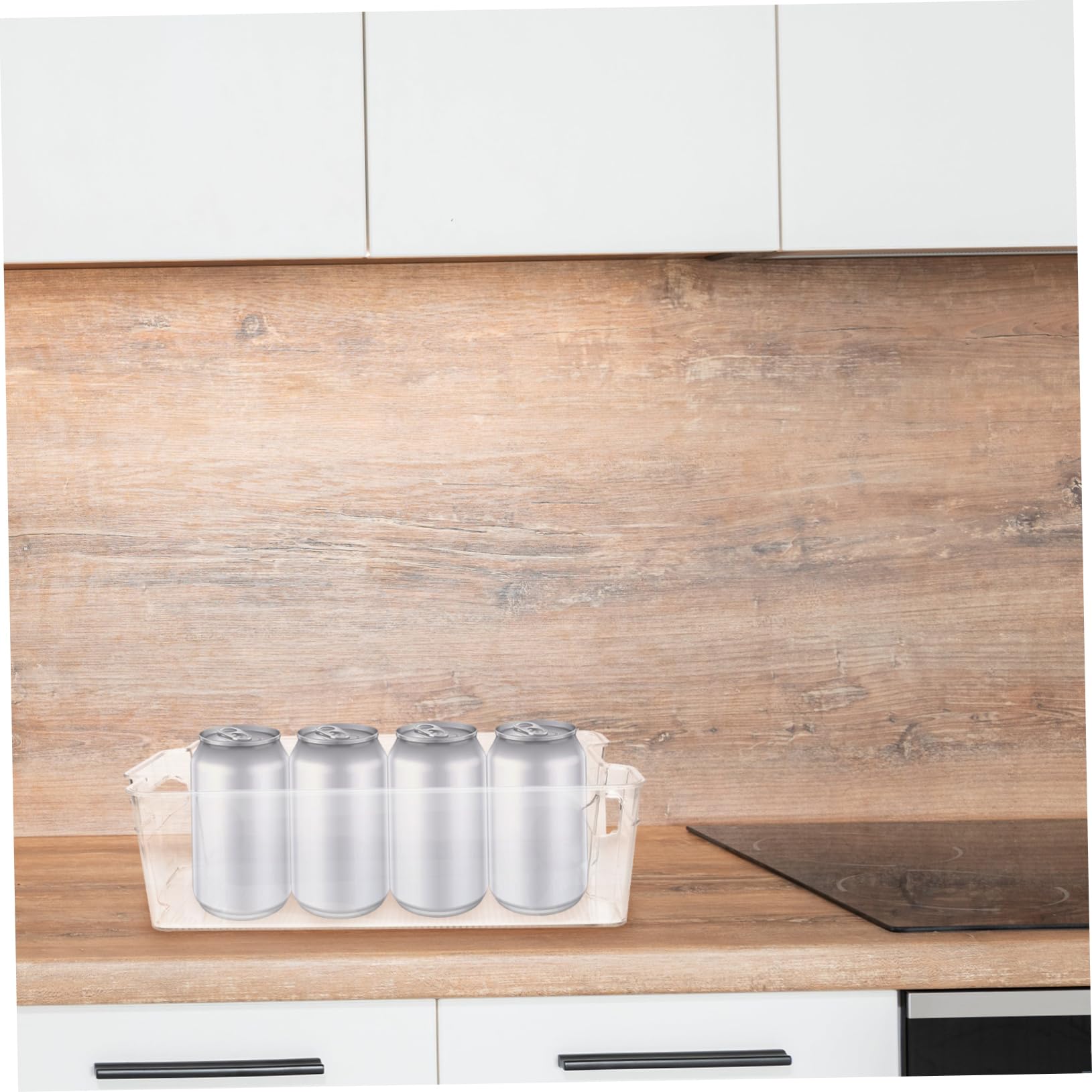 Garneck Refrigerator Organizer Bin Clear Rolling Beverage Holder Space-saving Drink Can Dispenser for Fridge Design for Soda Juice and More for Spaces