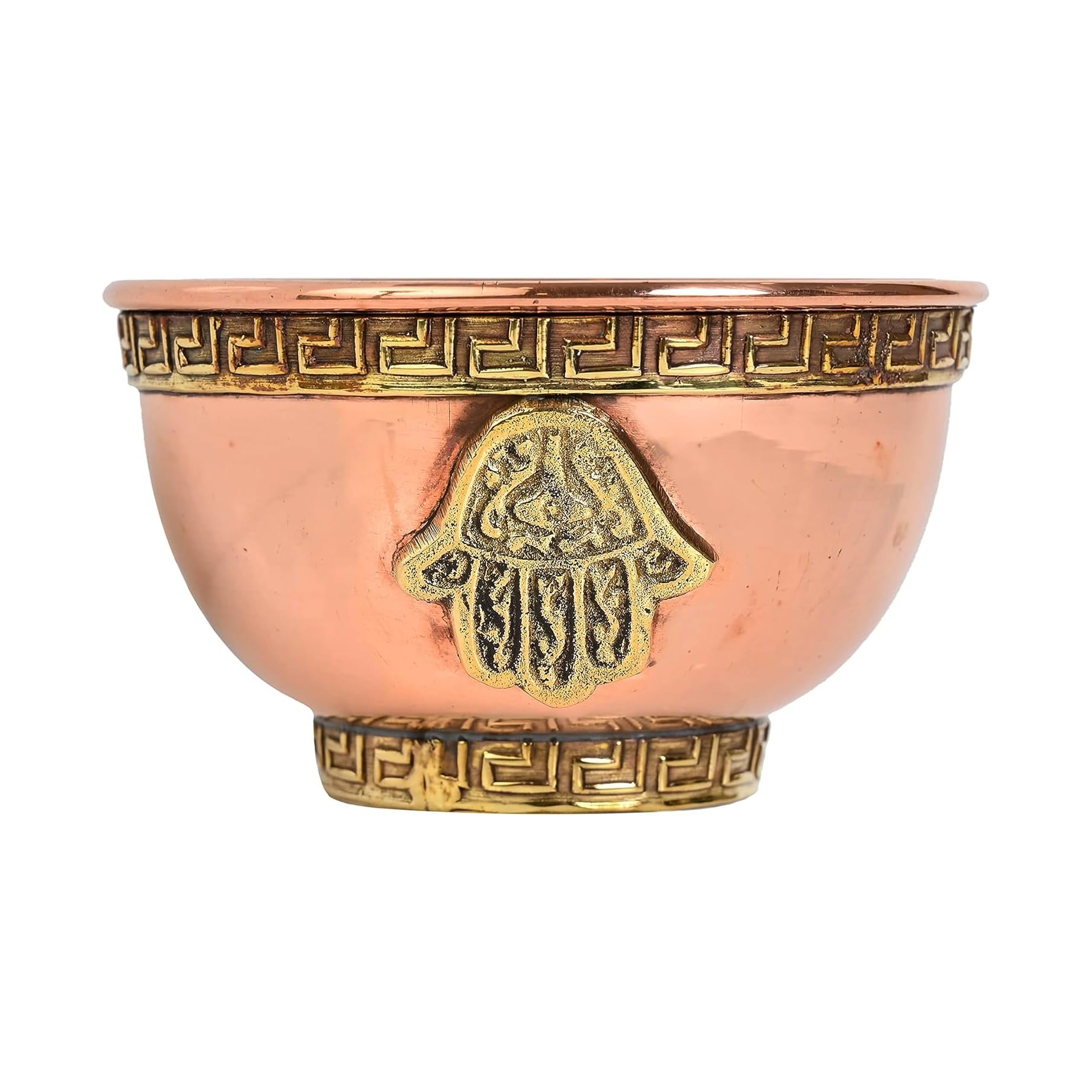 eSplanade 3-inch Copper Offering Altar Bowl with Compassion Design, Hand - Image 2