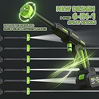 Vista 6 de Cordless Pressure Washer,1060 PSI Battery Power Washer with 5.0Ah Superpower Battery, 3 Speed Adjustment/2.8 GPM, 6-in-1 Nozzle Battery Operated