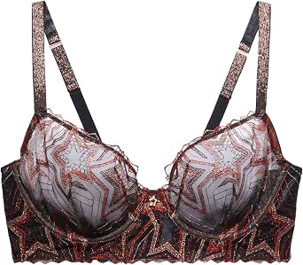 Savage X Fenty Women's Shining Star Embroidered Unlined Demi Bra