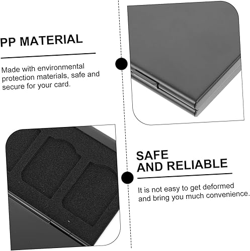 Miniatura 5 de HOMSFOU 2pcs Memory Card Storage Box Memory Carrying Case Data Card Container Cajas Organizadoras Mini Memory Card Memory Card Storage Case Digital