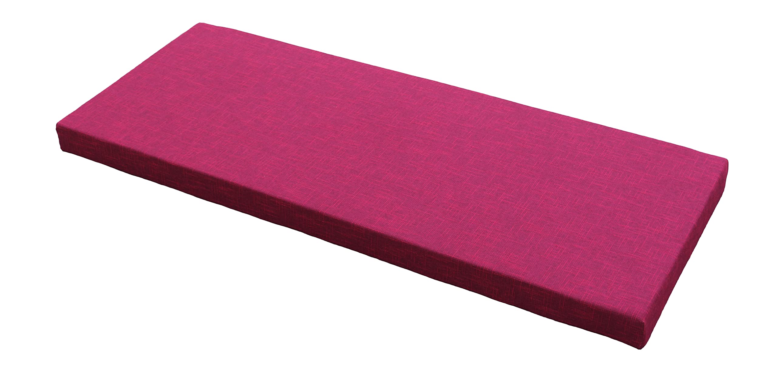 Ginsimar Custom Size Bench Cushion Storage - Entry, End of Bed, Farmhouse Style (Burgundy; 54 x 45 x 10 cm)
