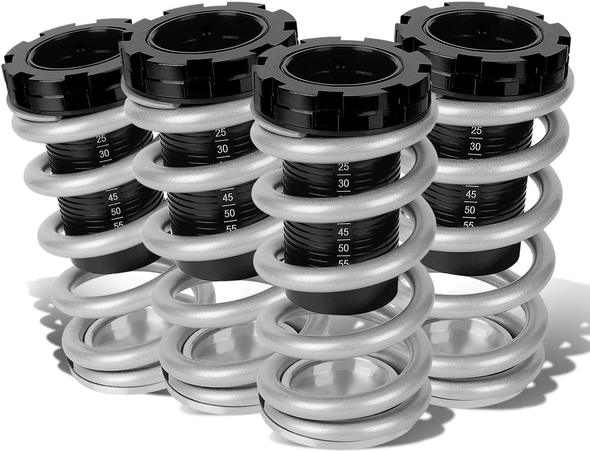 DNA MOTORING 4PCS Suspension Coilover Sleeves Spring Kit Compatible with 88-00 Civic / 93-97 Civic Del Sol / 88-91 CRX / 90-01 Integra, Black, COIL-HC88-T44-BK