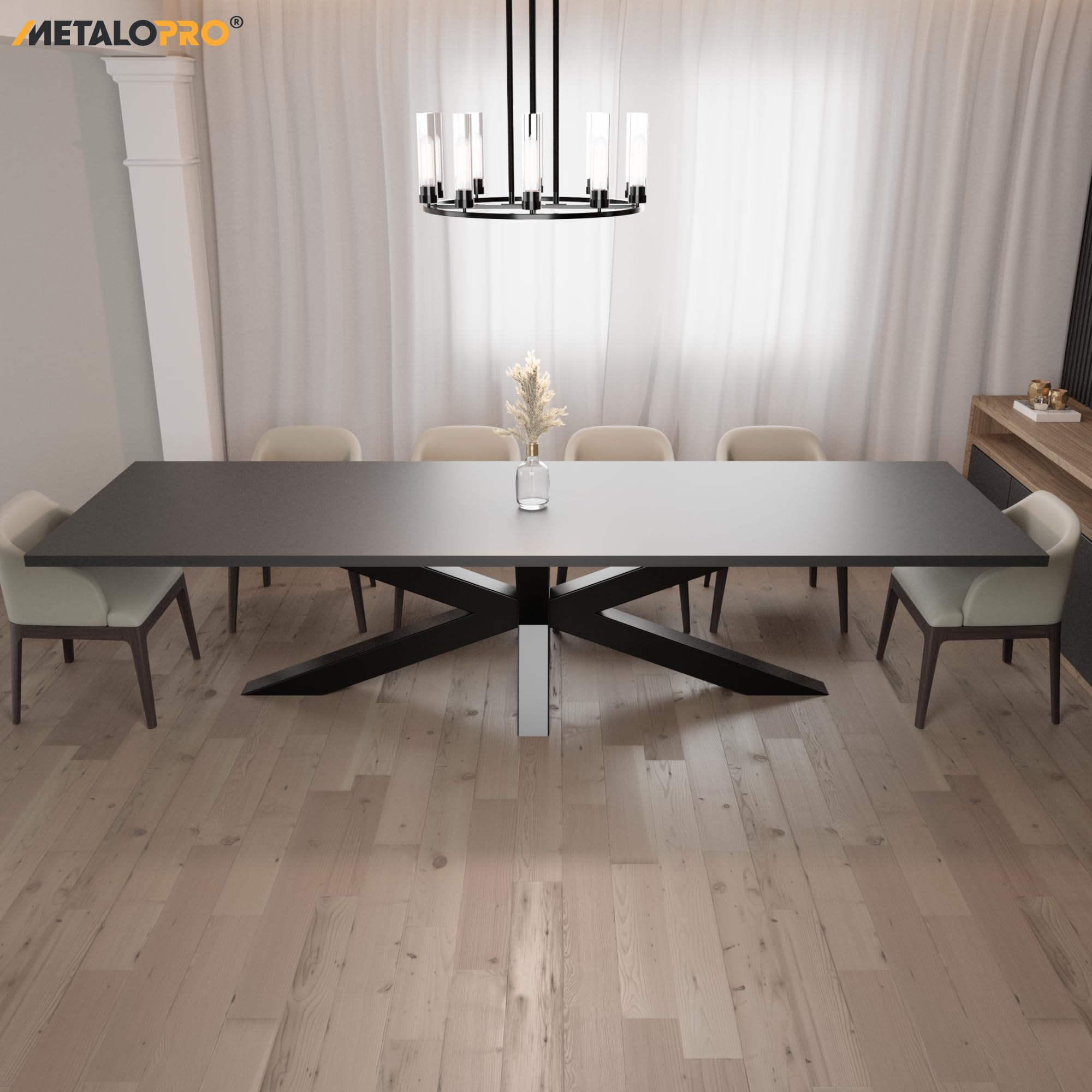 Pieds de Table Acmr Xtrm - Acier Robuste 240x80x76cm