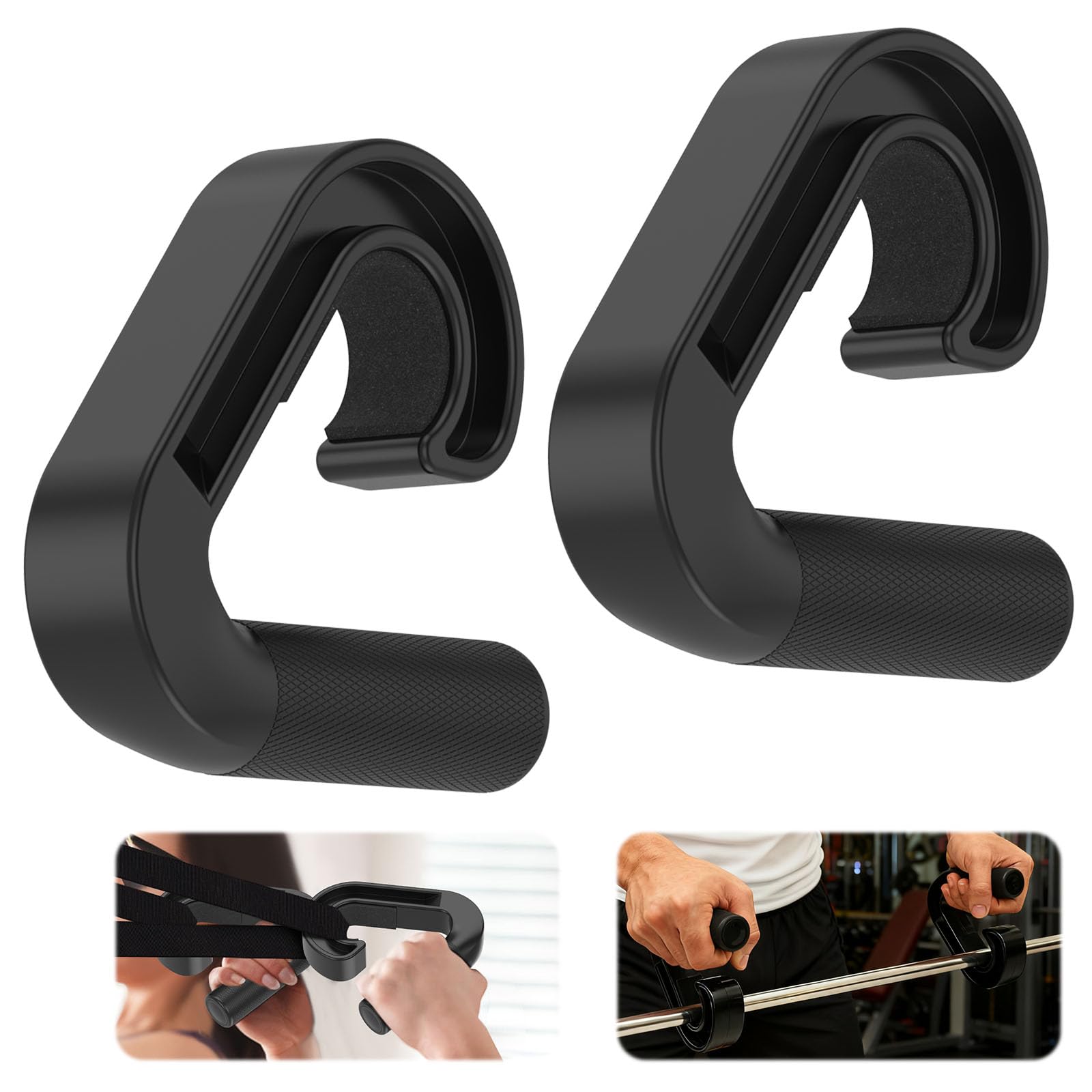 2Pcs Neutral Grip Handle,Pull up Bar Grip Attachment for Pull-up Bars Barbells and Resistance Bands Suit for Home Gym Fitness Enthusiast