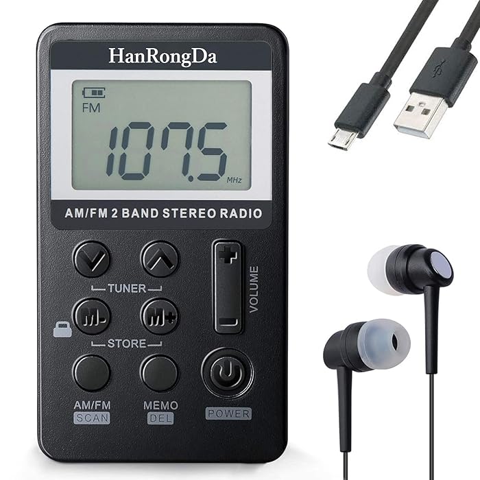 Buy HanRongDa Portable Radio AM/FM Walkman with Excellent Reception and