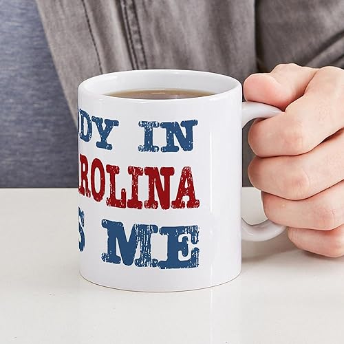 Miniatura 6 de CafePress Somebody In North Carolina Loves Me - Taza de café de cerámica, taza de té, 11 onzas