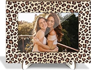 Leopard Print Picture Frames, Decorative Wood Photo Frames Birthday Gift...