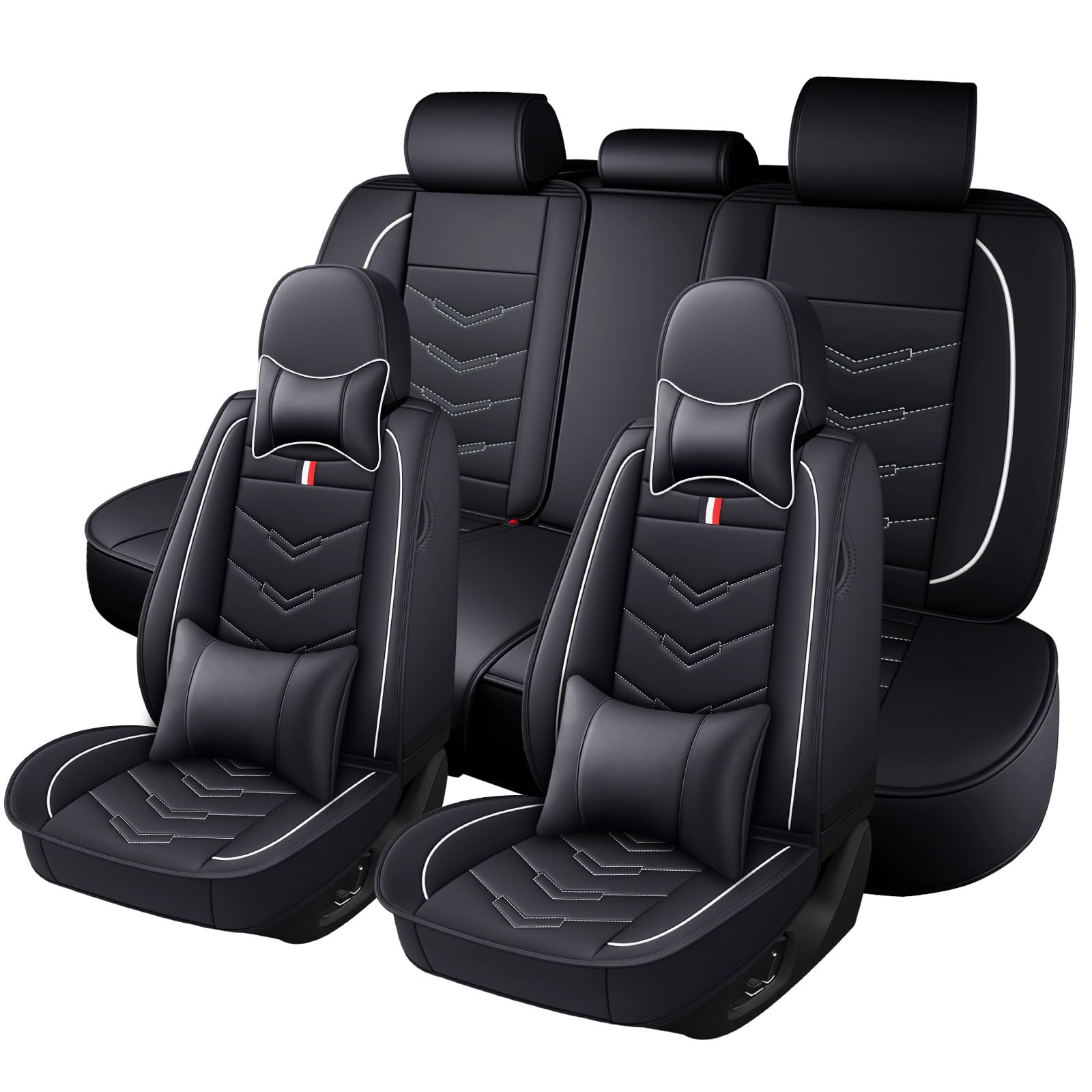 Axflong Car Seat Covers (Black White)