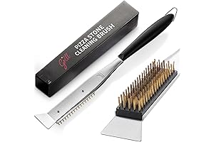 Hans Grill Cleaning Brush and Scraper for Pizza Stone/Oven