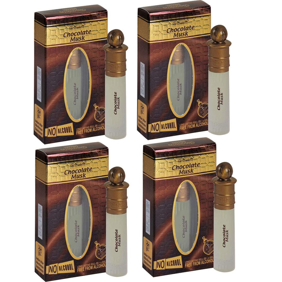 Al-Nuaim Men Chocolate Musk Attar Liquid (6 Ml Each) - Pack Of 4-image-7