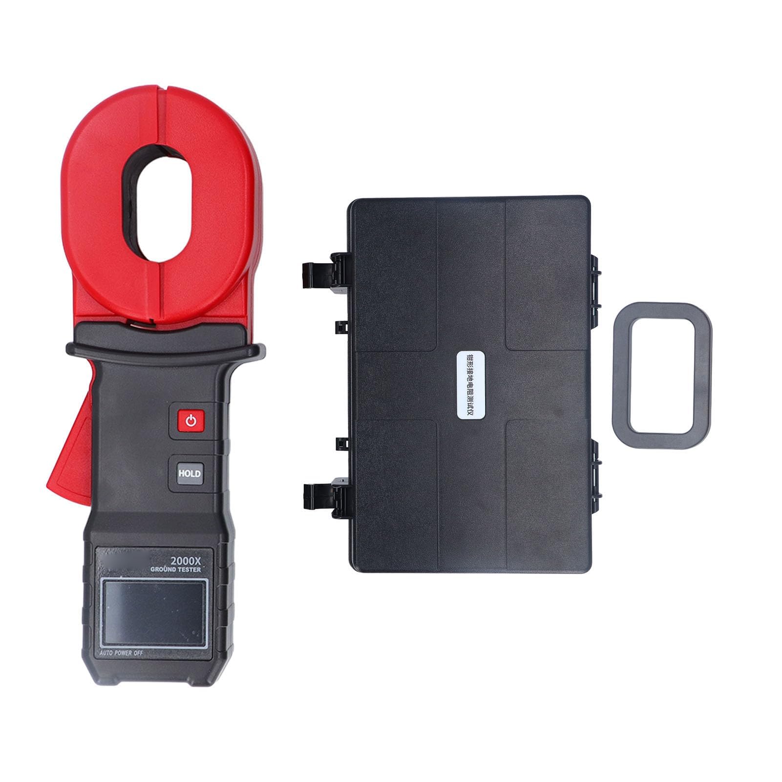 Klemmen-Erdungswiderstandstester, LCD-Display, Doppelter Isolationsspeicher, 500 Gruppen, 0,01–500 Ω für Verschiedene Anwendungen