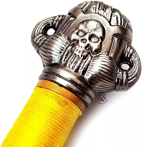 Miniatura 4 de Conan - Espada bárbara, hoja de acero al carbono Conan con envoltura de yute en mango de madera, espada atlante bárbara con funda de cuero, espada