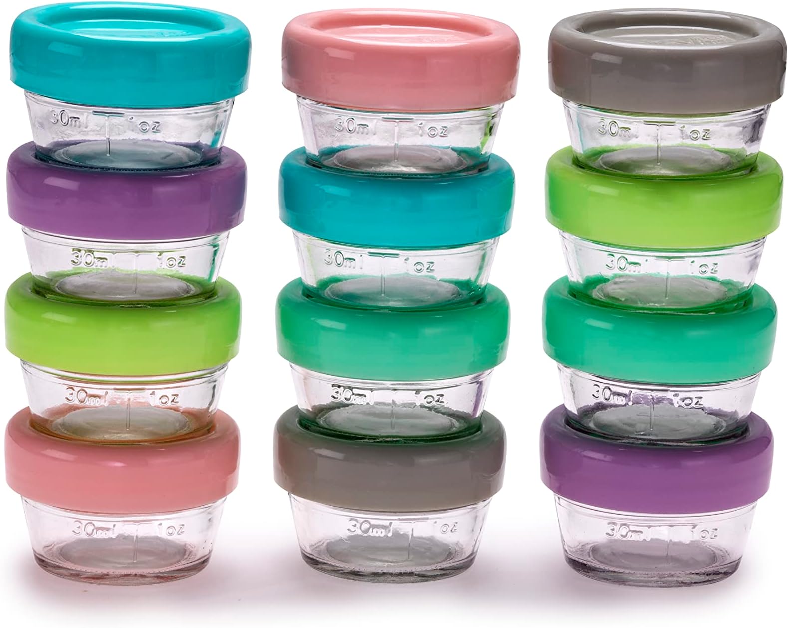 Glass Food Container (2oz) - 12 piece set