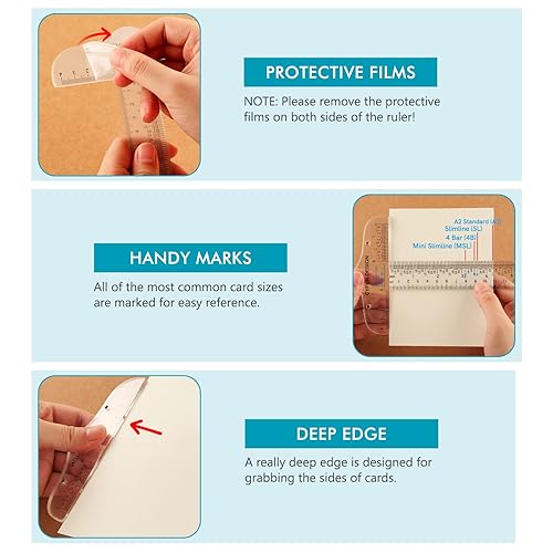 Miniatura 5 de 2 reglas en T transparentes de acrílico en forma de T de 6 pulgadas para dibujo y diseño general, herramientas de dibujo para álbumes de recortes,