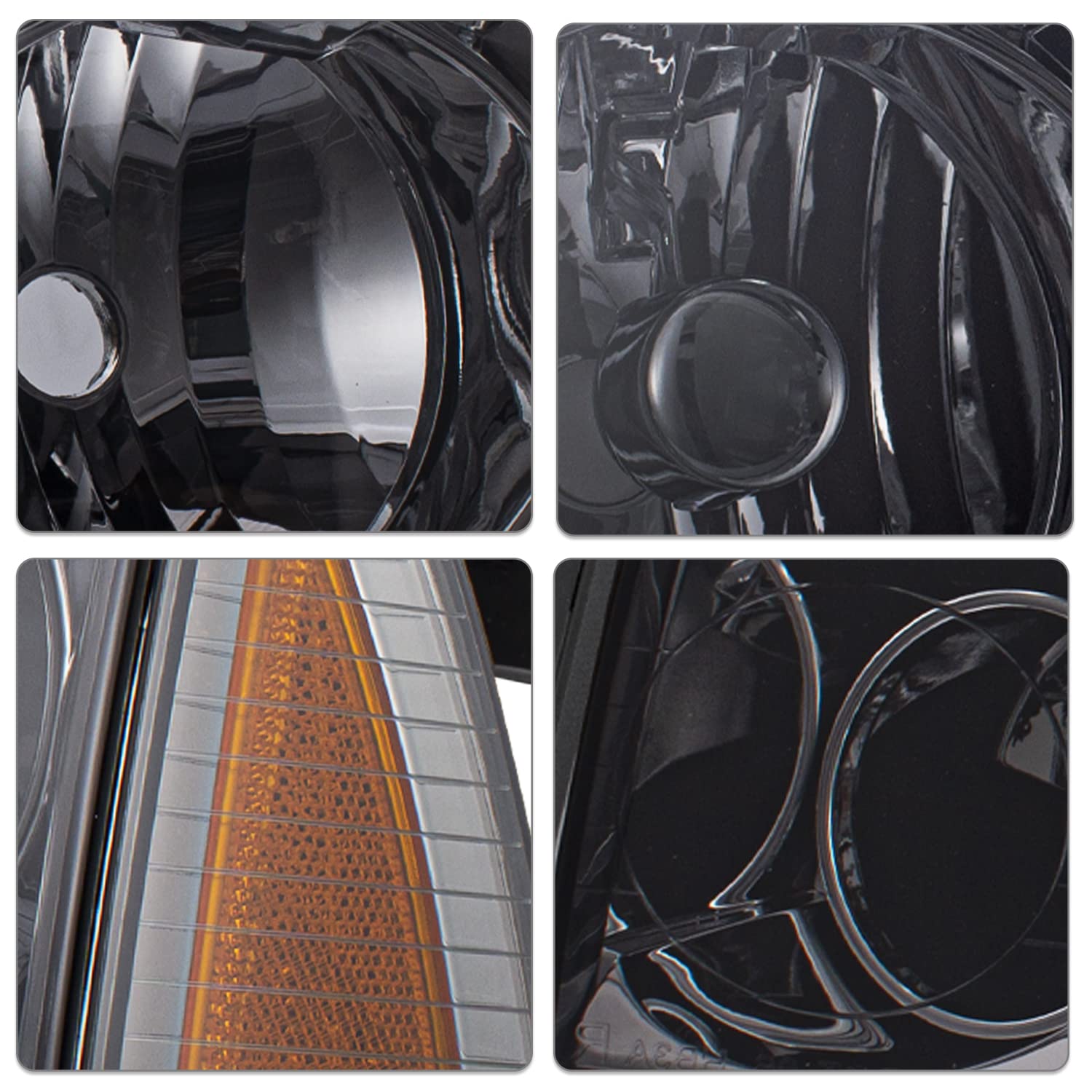 Amazon | SOCKIR ヘッドライトアセンブリ 4個 2006-2010 Dodge Charger