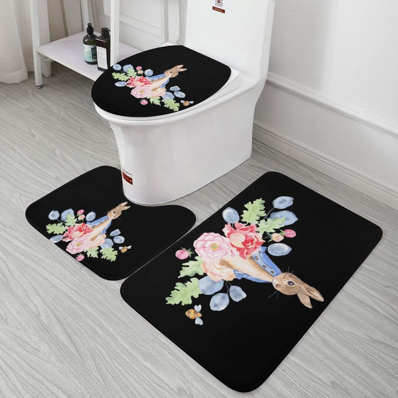 ピーターラビット　ペーパーホルダーカバー　トイレマット　スリッパ　セット ピーターラビット ペーパーホルダーカバー トイレマット