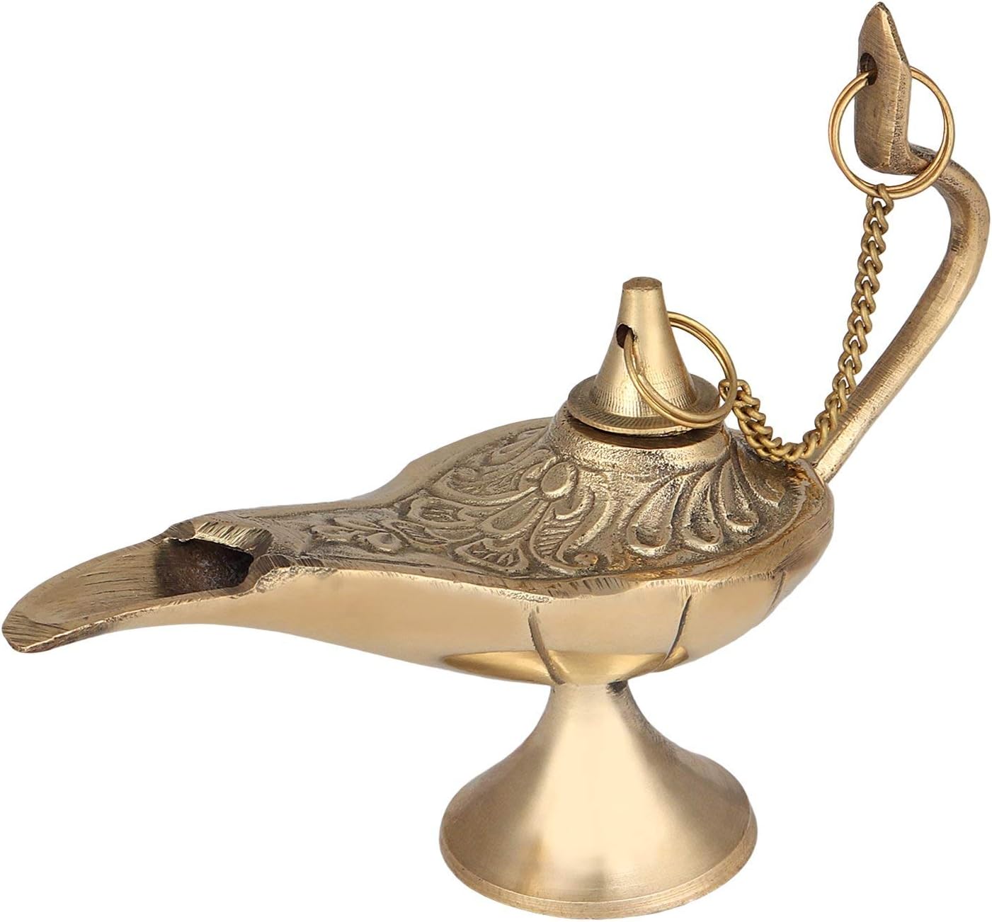 Brass Aladdin genie lamps: incense tubes, Brass, Gold, 6-Zoll-,ALD-6