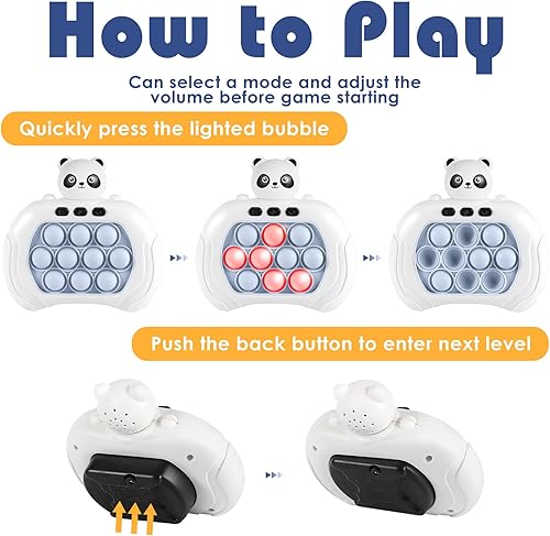 Miniatura 2 de SUPER JOY Juego de empuje rápido con luz Pop Game It Fidget Juguetes para niños y adultos  Juego de burbujas de empuje rápido, máquina de juego de