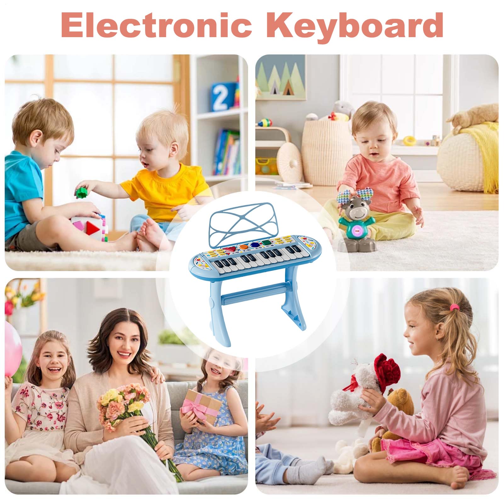 Tastiera Pianoforte Educativo con Luminose | Giocattolo Musicale Tastiera Pianoforte Elettrico Per Bambini Alunni Ragazzi Studenti Soggiorno Camera Asilo