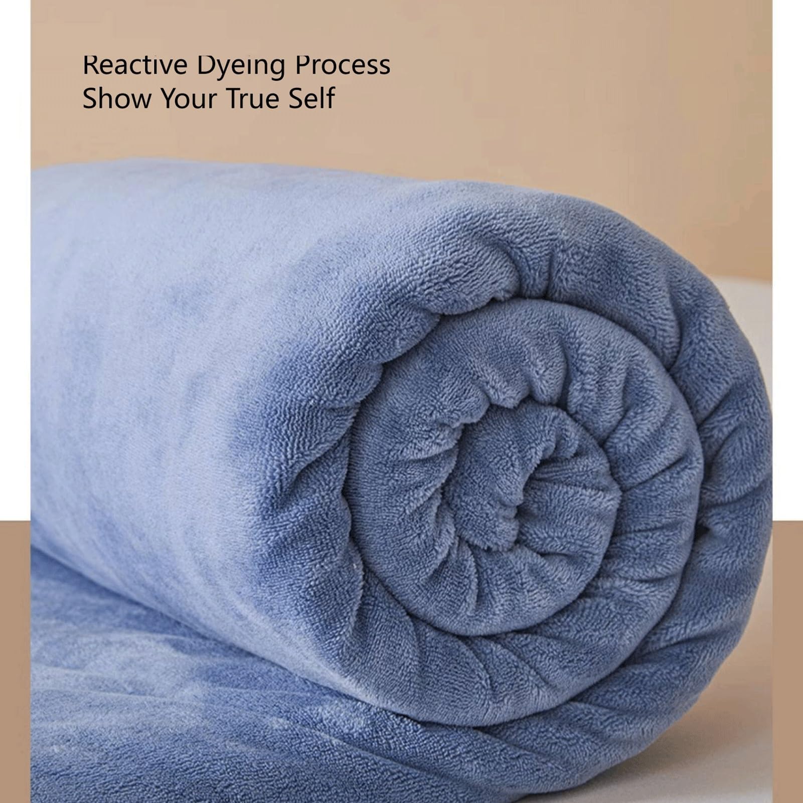 Fleece Bettlaken 180x245cm bis 350x245cm Plüsch Warm Samt Kuschelige Winter Betttuch Flanell Laken ohne Gummizug(Blue A,270x245cm)