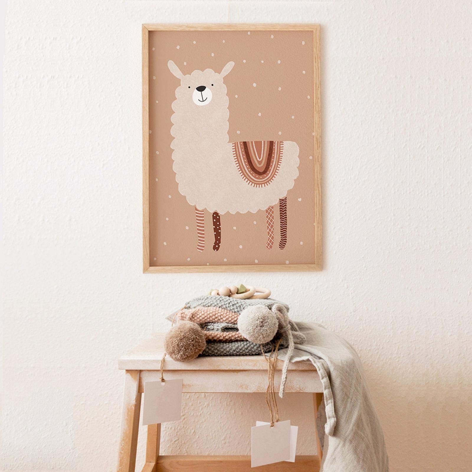Nadruk w stylu boho do pokoju dziecięcego, "Jesteś moim Sunshine Alpaca", obraz na płótnie, obrazy ścienne, plakat dla dzieci, dekoracja dla niemowląt, 60 x 90 cm x 2 szt., bez ramy