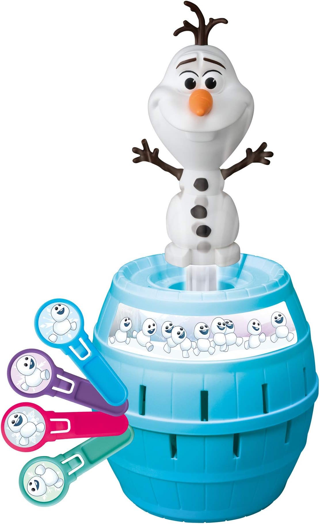 TOMY Pop Up Olaf Children's Action Board Game, Family & Preschool Kids Game, Action Game for Children ,Multicoloured,T73038