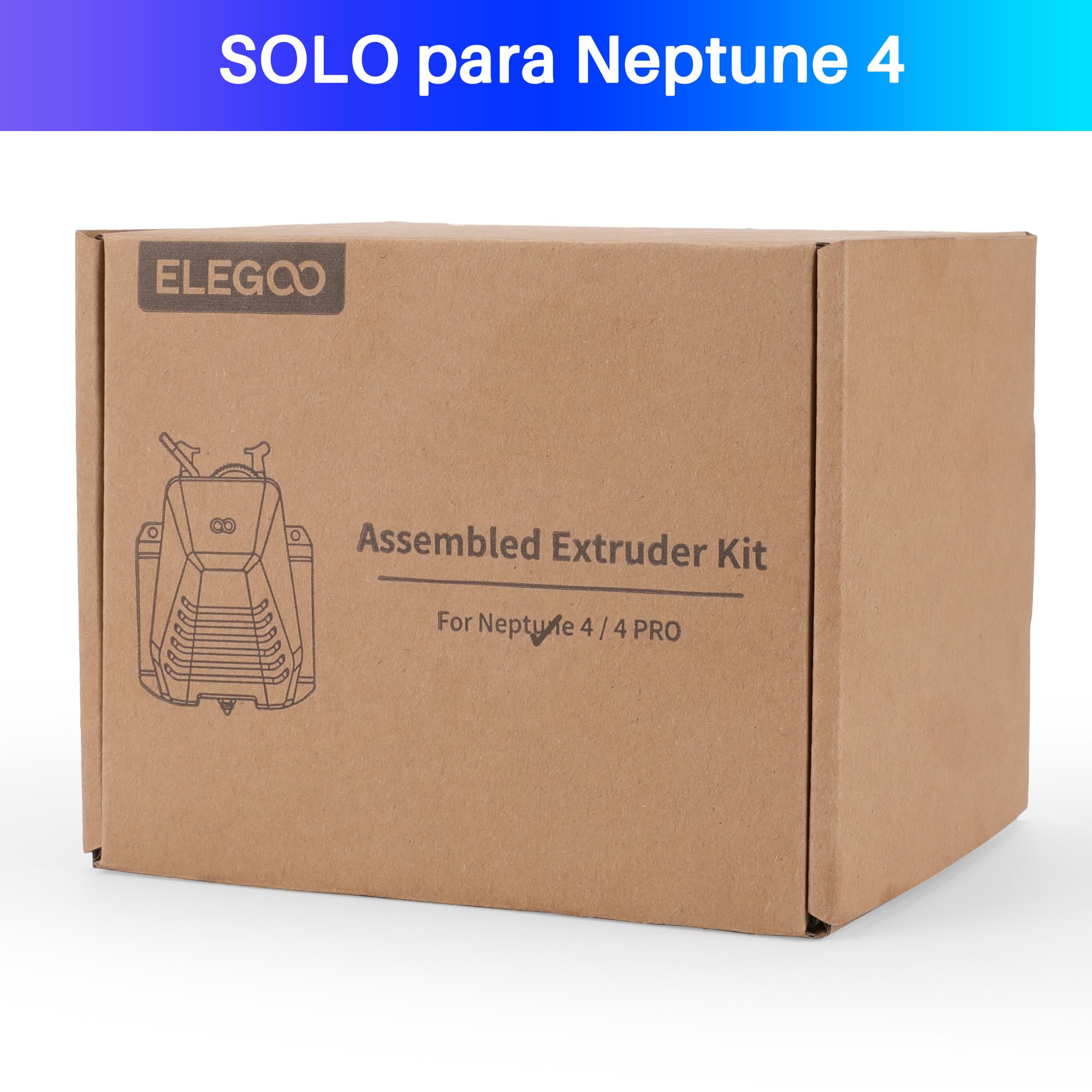 ELEGOO Extrusora Solo para Neptune 4, Impresora 3D Extrusor de Accionamiento Directo de Doble Engranaje Completamente Montado, Accesorio Oficial de Impresora 3D ELEGOO