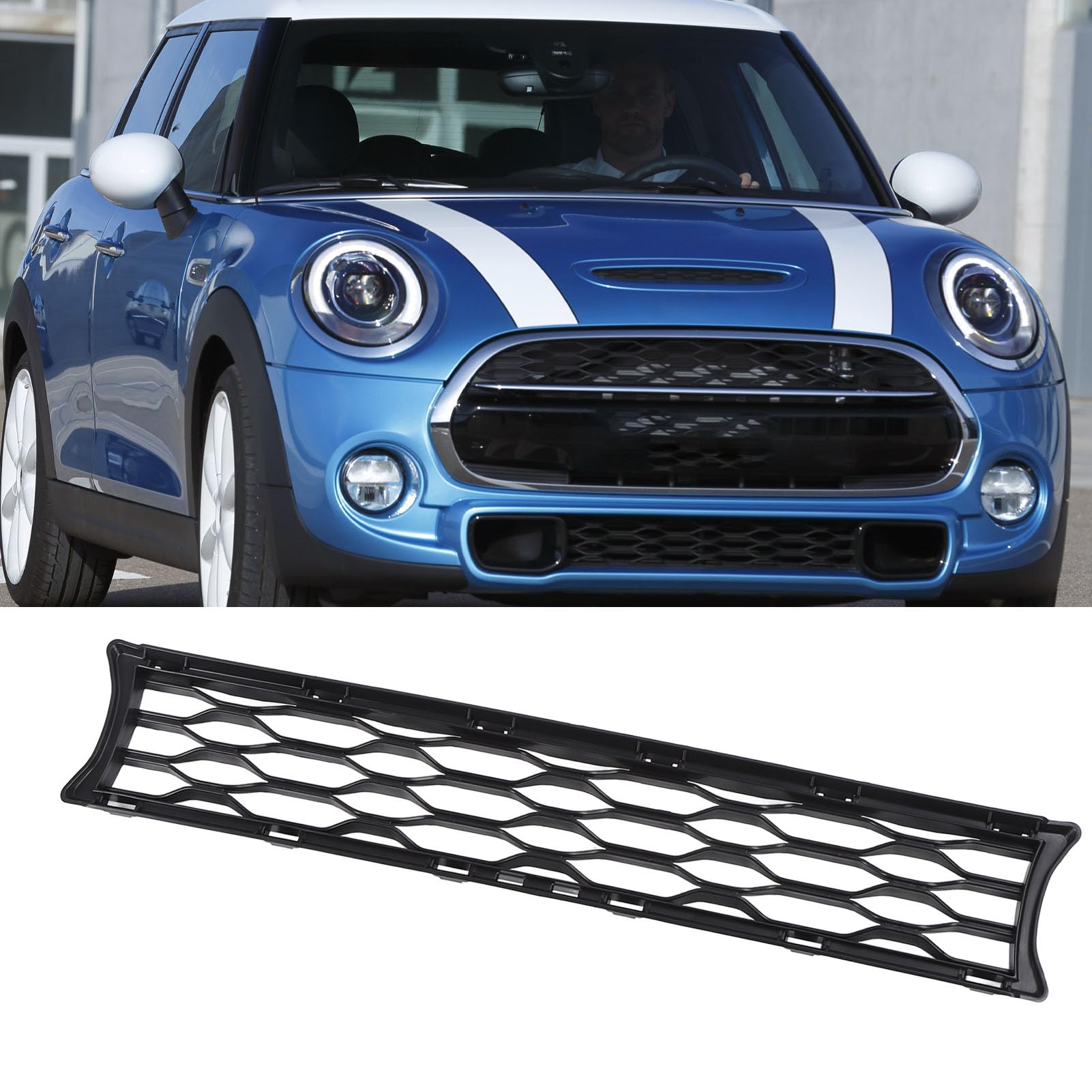 Rejilla Inferior del Parachoques Delantero, reemplazo del Inserto de la Parrilla Inferior del Coche de la Cubierta Central para Mini S F55 F56 F57 2014-2021, 51117301564