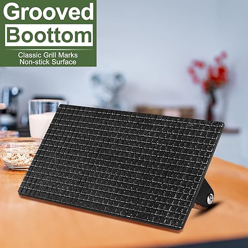 Miniatura 5 de Accesorios de plancha para Blackstone, cúpula de fusión redonda resistente de grado comercial de 12 pulgadas con parrilla rectangular de hierro