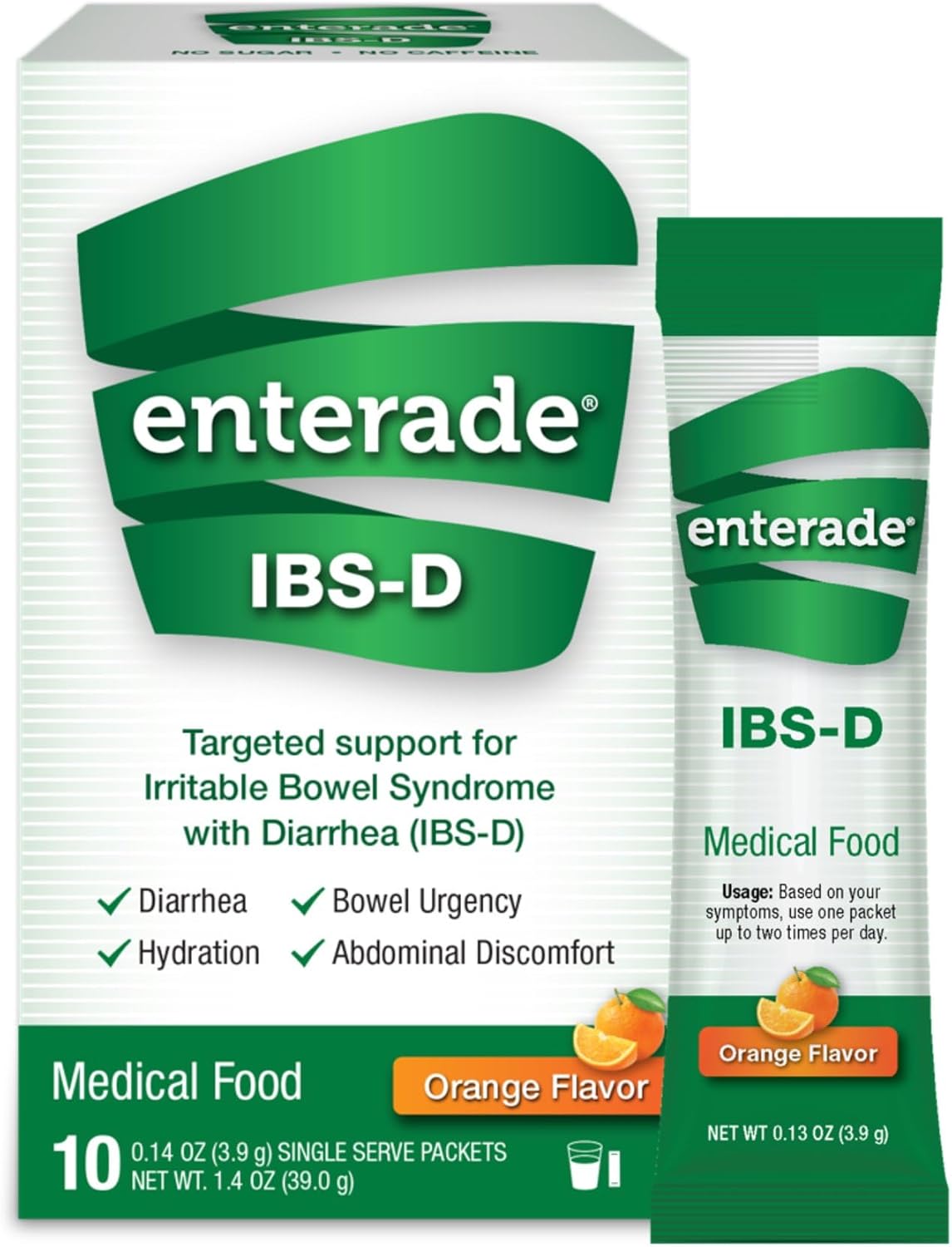 enterade IBS-D Powder Packets for IBS Relief of Symptoms from Irritable Bowel Syndrome with Diarrhea (IBS-D) - Mixed Berry, 1 Pack of 10 Single-Serving Powder Packets