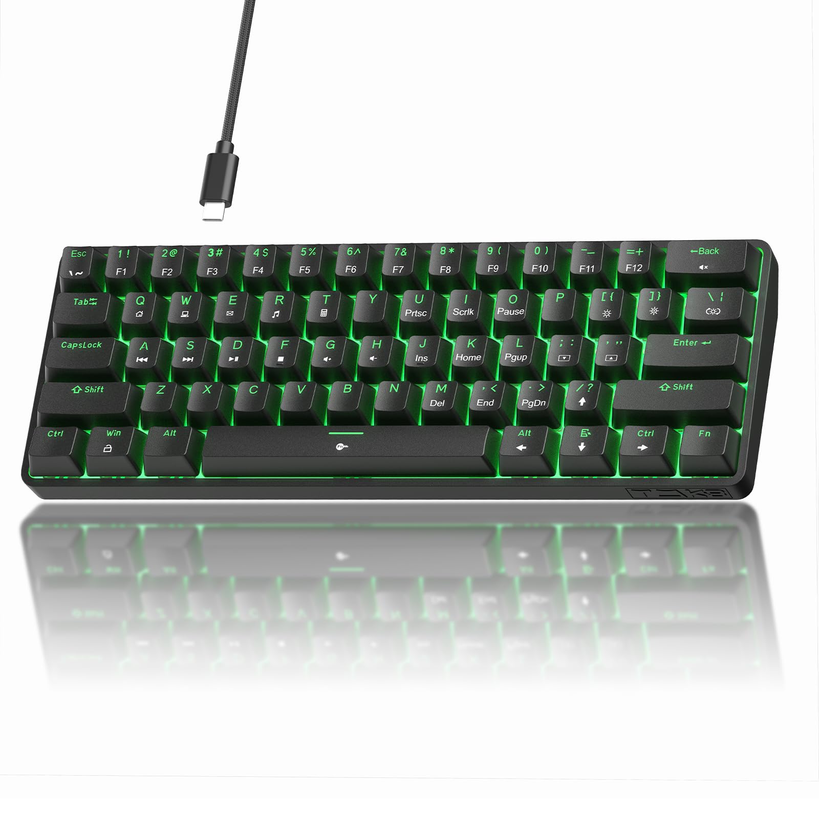 Amazon.com: TMKB T61SE 60% Mechanical Gaming Keyboard, Linear Red