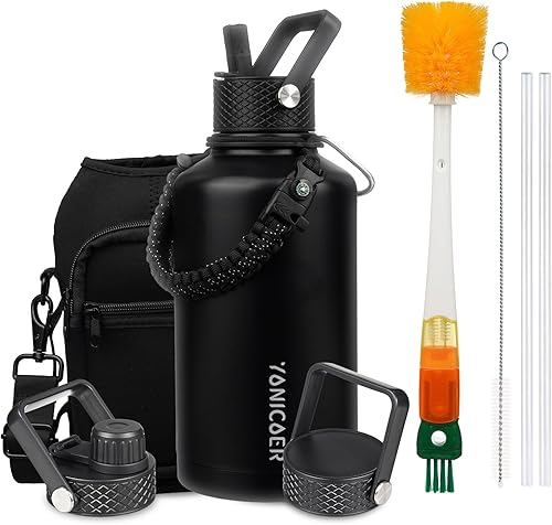 Miniatura 36 de Botella de agua aislada de 40 onzas, acero inoxidable al vacío de triple pared (apta para lavavajillas), a prueba de fugas y sin BPA, jarra frasco