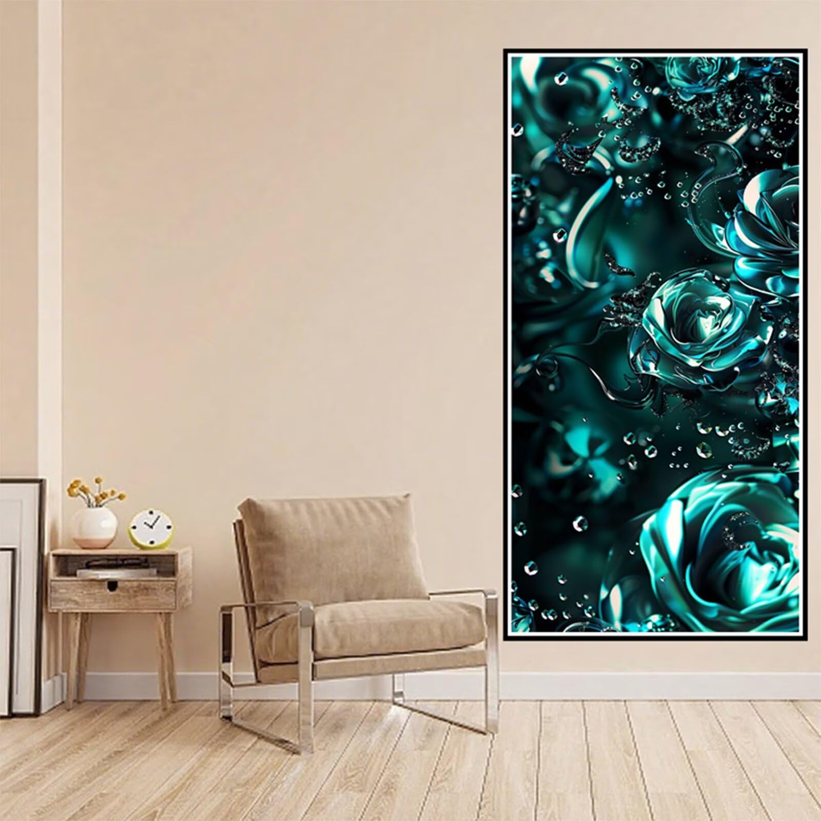 Diament Malarstwo Różowe Diament Malarstwo dla dorosłych, 5D Diament Malarstwo Rosa Haft Diamenty Duży Format 100 x 200 cm, DIY Cyrkonie Ścieg krzyżykowy Ręczna aktywność do dekoracji ścian, prezent