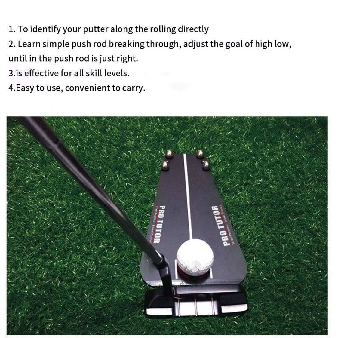 Ayuda para Putting de Golf, alineación de Entrenamiento, Tutor Putter, Espejo portátil, Accesorios para Juegos de Golf