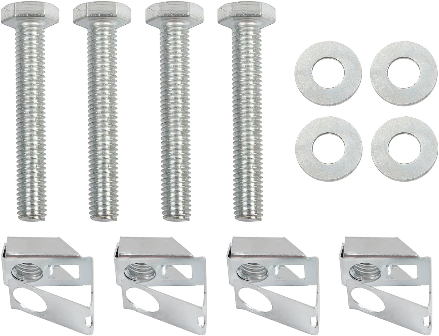 4 Pcs 03442 Manifold Flange Bolts with U Nuts Hardware Kit Replace 6036734AA 6036684AA Fit for Dodge Dakota 2004-2010 Ram 1500 2011-2024 Jeep Wrangler 2007-2012, Steel 3/8"-16 Thread