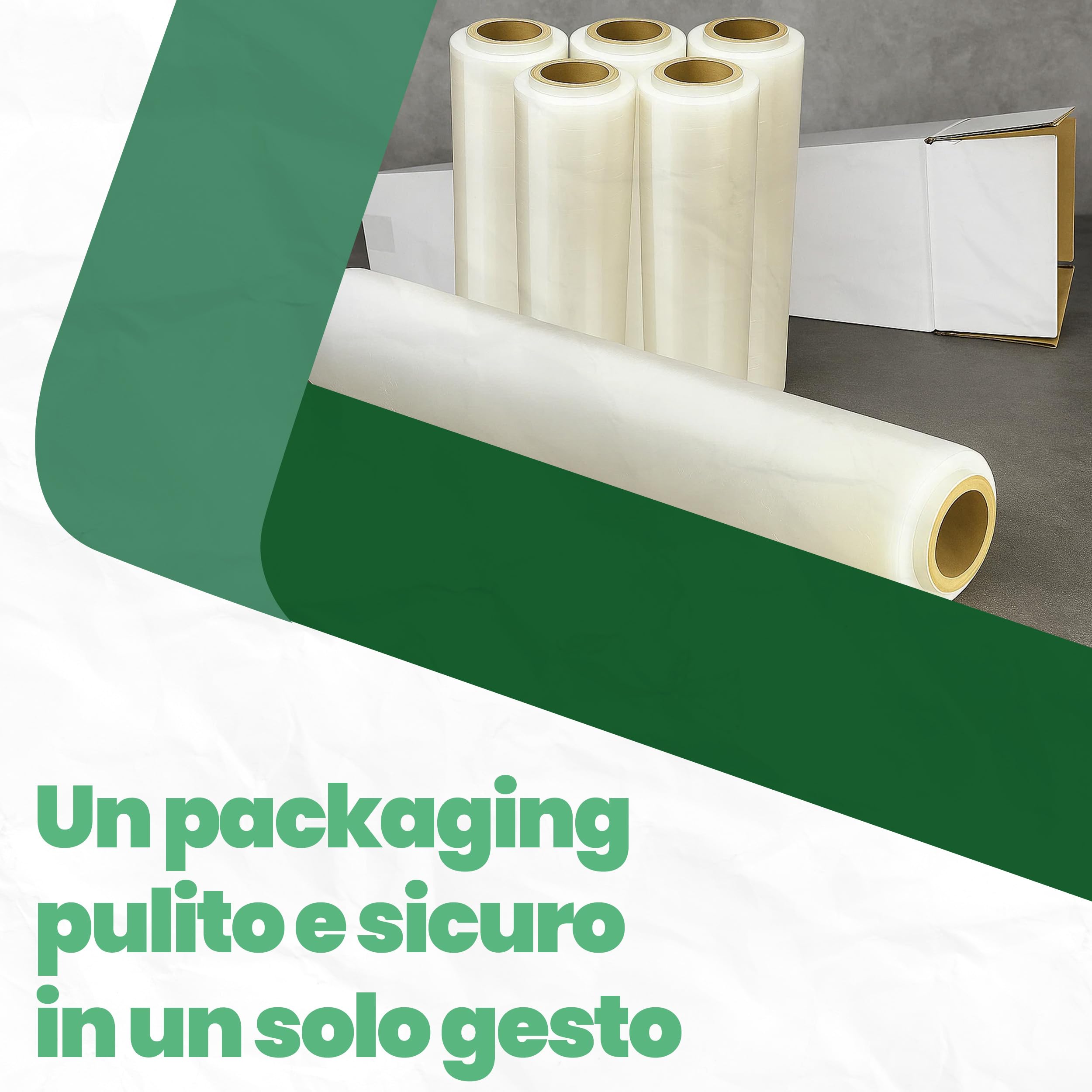 PLASTISAK - Pellicola Trasparente per Imballaggio 3 kg 6pz - Film Professionale in Cellophane per Protezione Oggetti