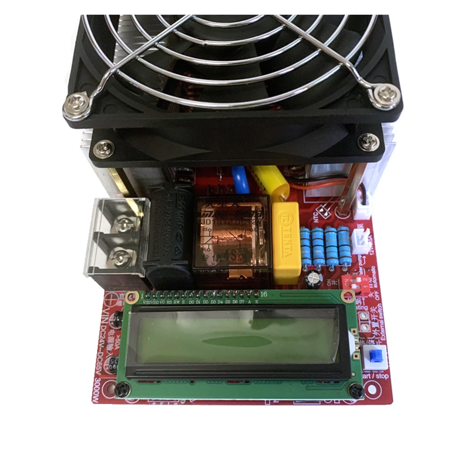 Riscaldatore a Induzione, Modulo Riscaldatore Di Fusione For Tempra A Induzione Ad Alta Frequenza ZVS Da 3000 W 55 A + Bobina + Pompa + Alimentatore + Crogiolo | Without crucible