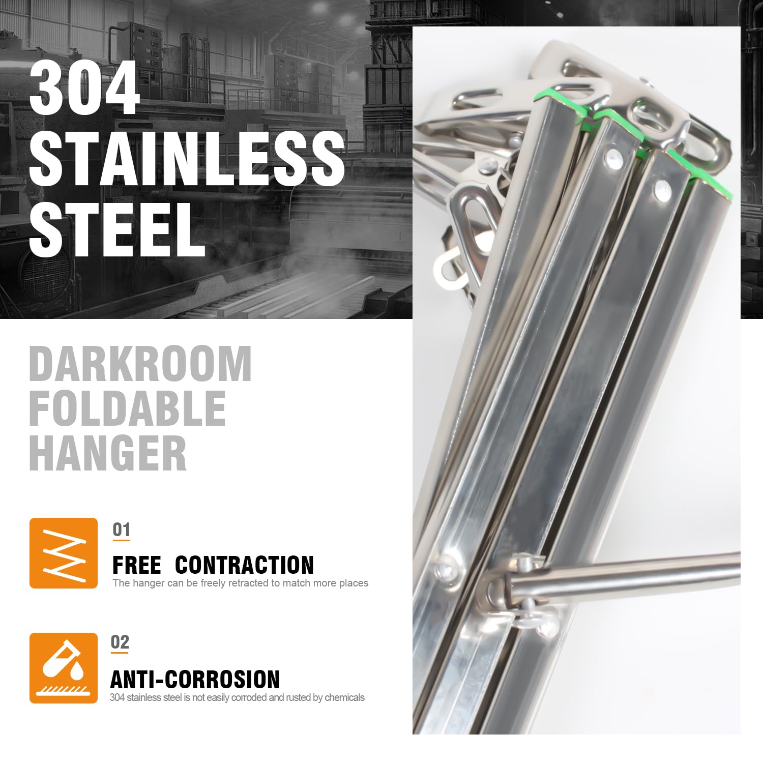 Séchoir à Film En Acier Inoxydable De 35 Mm Pour 120 Films En