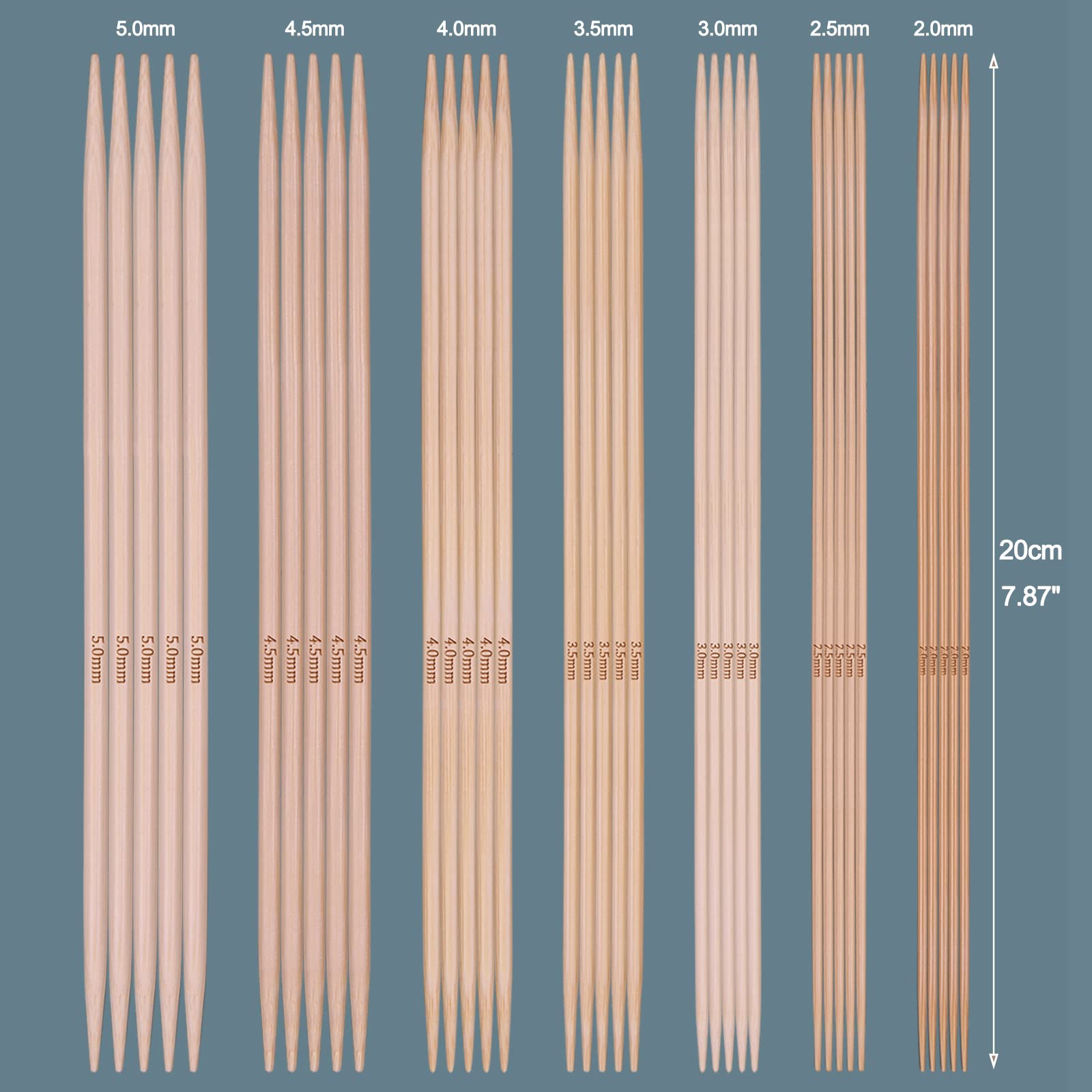 Aiguilles à Tricoter Droite En Bambou Rico Design 33cm N°4mm – L