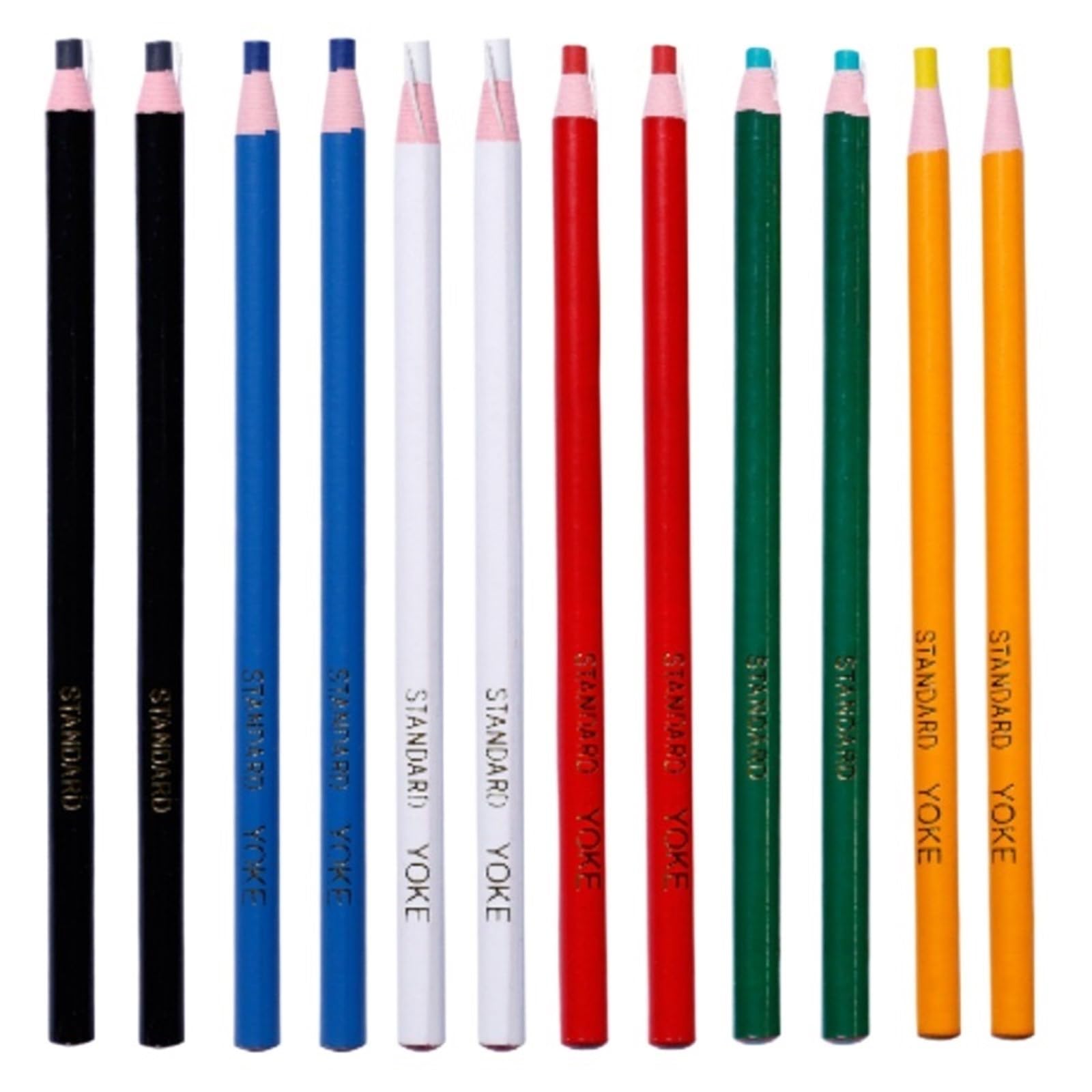 Schneiderkreide Marker Stift Nähen Werkzeuge Nähen Kreide Cut-freies for Schneider Kleidungsstück Bleistift Nähen Zubehör Stoff Bleistifte für Stoff(12pcs Multi)
