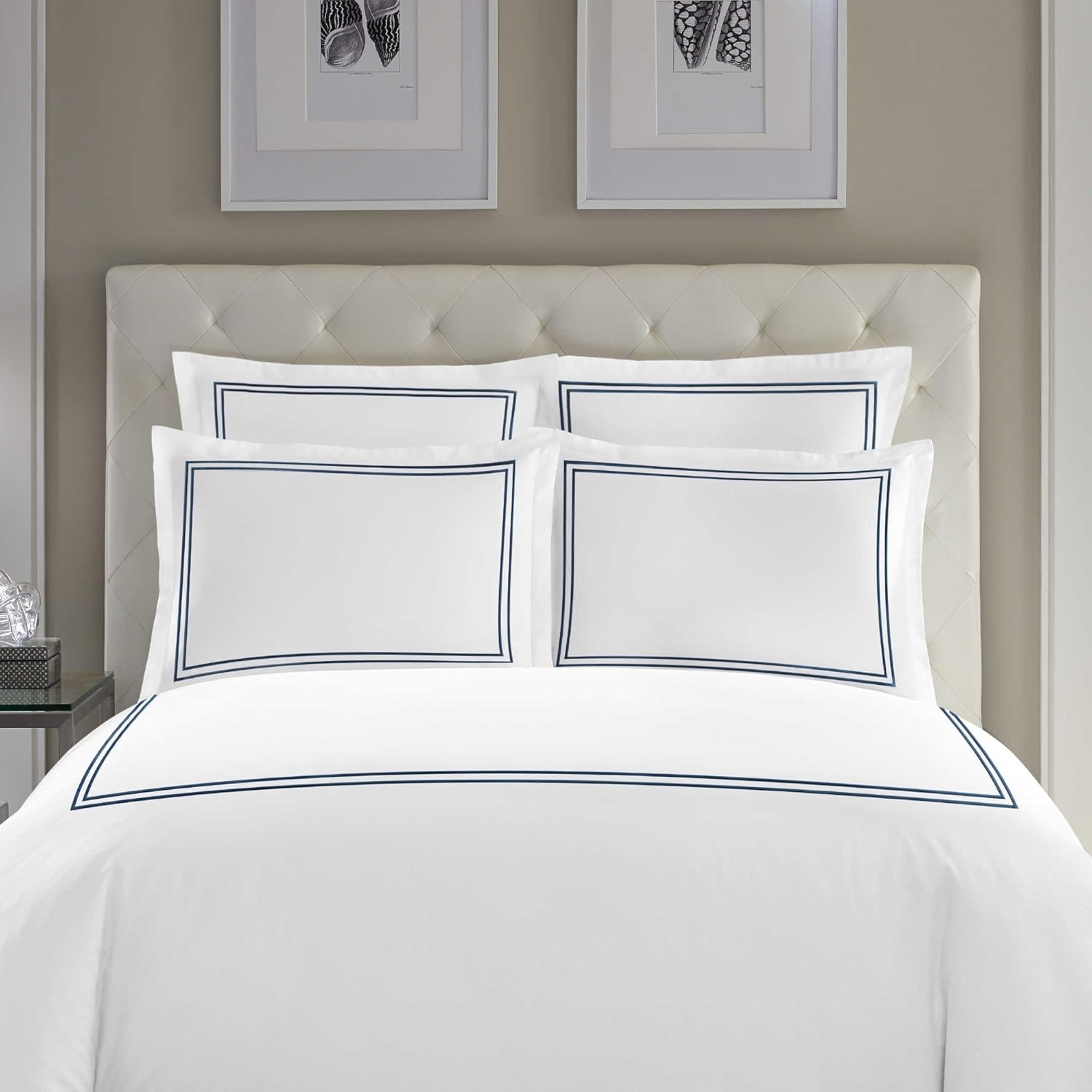 Wamsutta European Pillow Sham from The Baratta Stitch Bedding Collection in a White