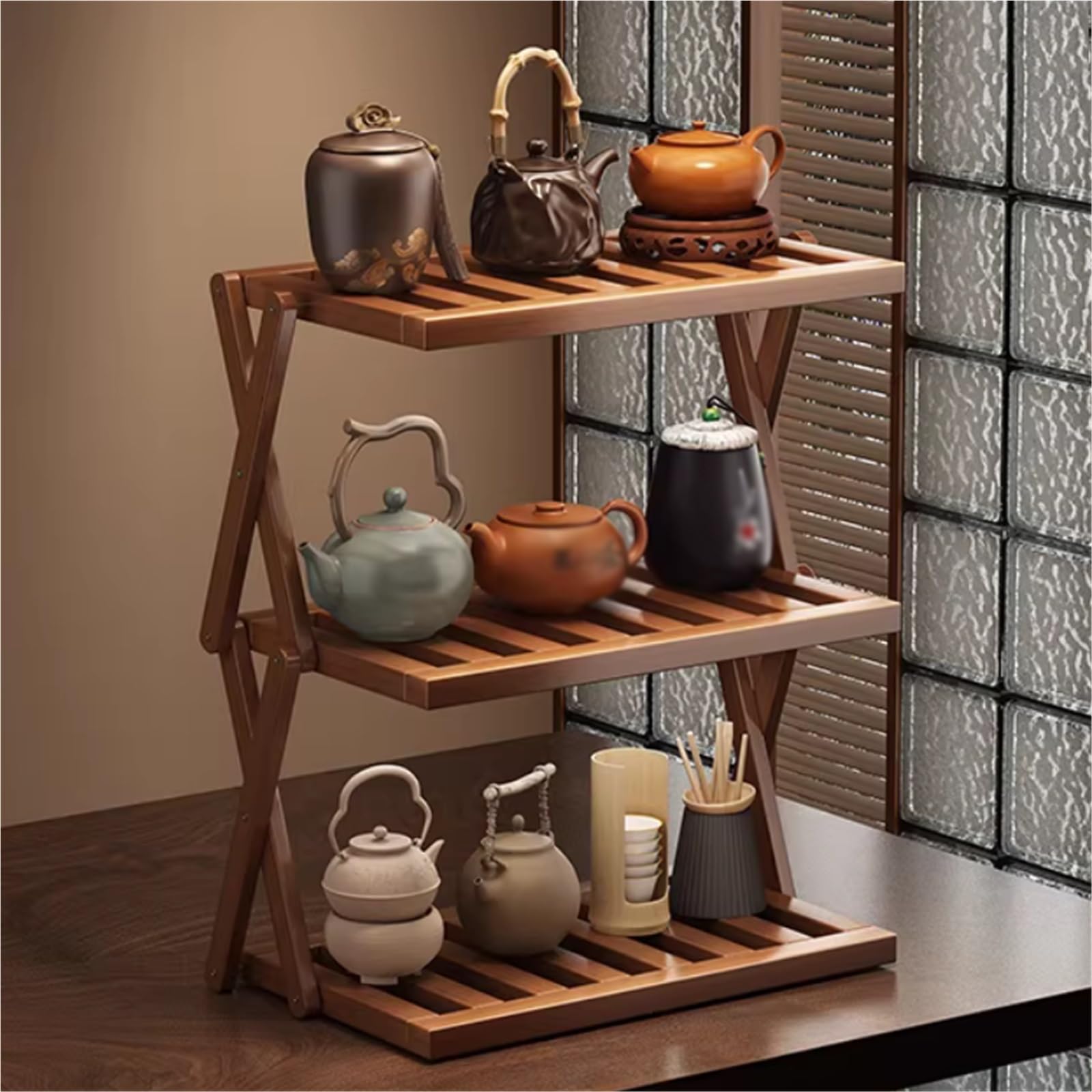 B3F7M4R9J2 Porta Tazze Portabicchieri da tavolo for tazza d'acqua, organizzazione e conservazione multistrato