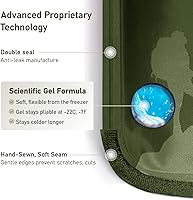 Vista 6 de Paquetes de hielo de gel flexibles medianos para lesiones reutilizables – Paquetes suaves de calor y frío para lesiones para tobillo, brazo, pie