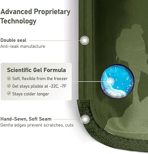 Miniatura 6 de Paquetes de hielo de gel flexibles medianos para lesiones reutilizables Paquetes suaves de calor y frío para lesiones para tobillo, brazo, pie,