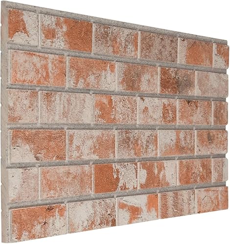 Miniatura 4 de YAFF Paneles de pared 3D con diseño de ladrillo rojo 10 PC EPS