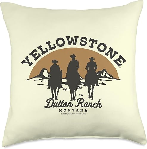 Paramount Network Yellowstone Dutton Ranch Group - Almohada de tiro de 18 x 18 pulgadas multicolor Paramount Network Yellowstone Dutton Ranch Group - Almohada de tiro de 18 x 18 pulgadas multicolor
