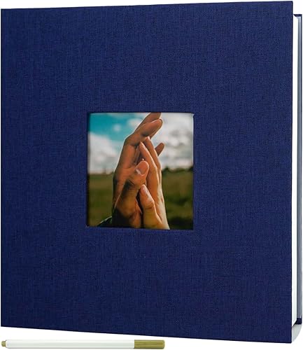 Álbum de fotos autoadhesivo con ventana de visualización de imágenes, álbum de recortes de bricolaje para imagen de 4 x 6, 5 x 7, 8 x 10, 40 páginas