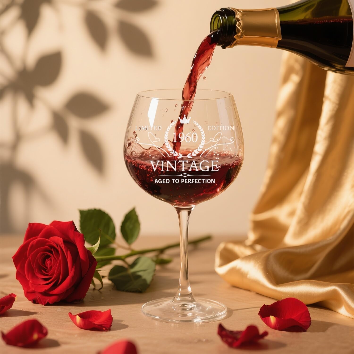 66th Birthday Gifts for Women, Best Gifts for 66 Year Old Woman, Vintage 1960 Engraved 66th Wine Glass, Unique 66 Year Old Birthday Decorations for Women - Image 7